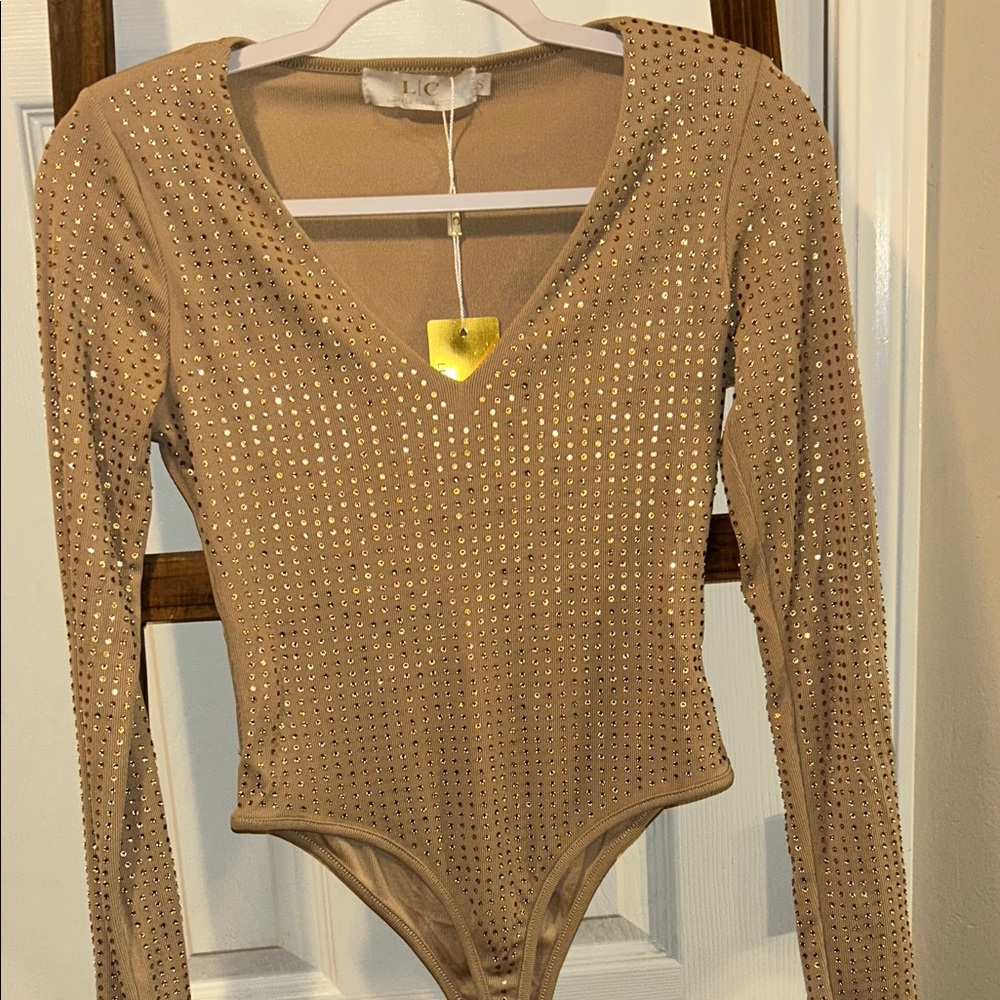 Studded Tan Bodysuit